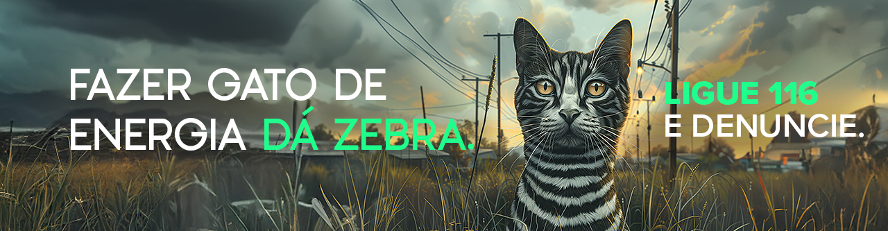 magem de um gato ao lado de um poste de energia