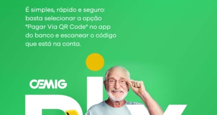 Clientes da Cemig podem pagar fatura de energia por meio do PIX