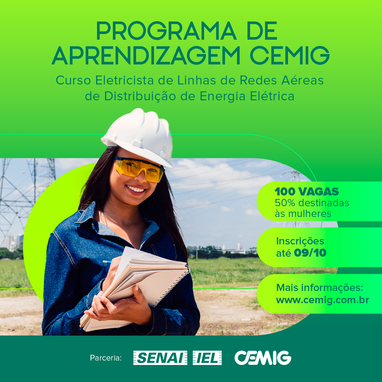 Participe do Programa de Aprendizagem Industrial Cemig