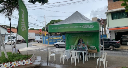 Cemig disponibiliza posto de troca de lâmpadas em João Monlevade