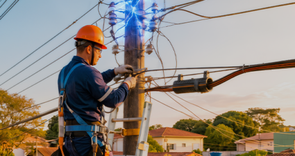 Segurança perto da rede elétrica começa com atenção e consciência
